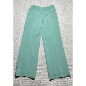 Janakos Pants Womens 10 Green‎ Dress Slacks Straight Leg Made in USA Work Office